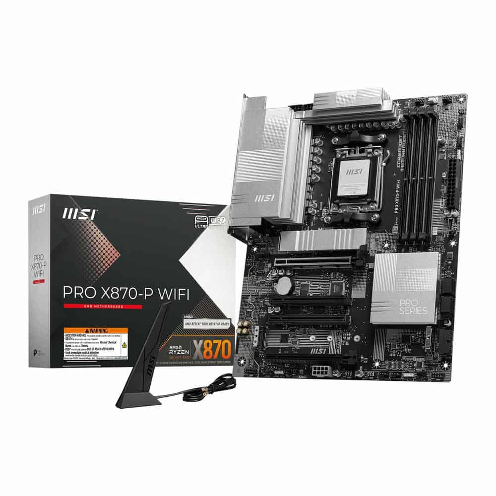 MSI PRO X870-P WiFi AM5 DDR5 PCIe 5.0 ATX Motherboard